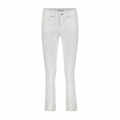 Lulu Turnup Coloured Denim White Front.jpg